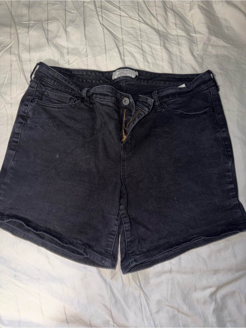 torrid Black High-Rise Denim Jean Shorts